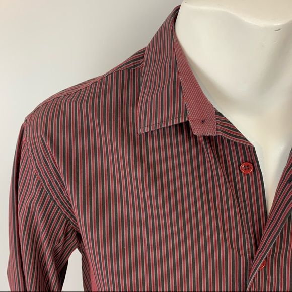 Ted Baker London Dress Shirt 5 42 Pinstripe Stripe - Picture 3 of 8